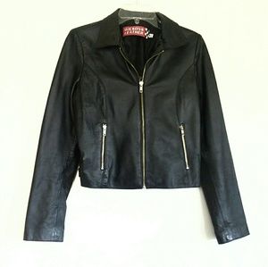 WILSON'S LEATHER MOTO BOMBER JACKET LIKE NEW EUC!